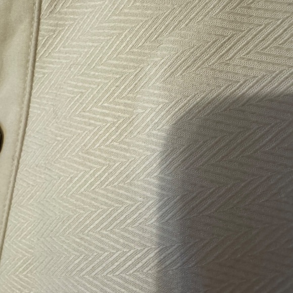 Stubbs Wester Wear White Herringbone Banded Collar French Cuffs SZ L Shirt - Picture 4 of 11